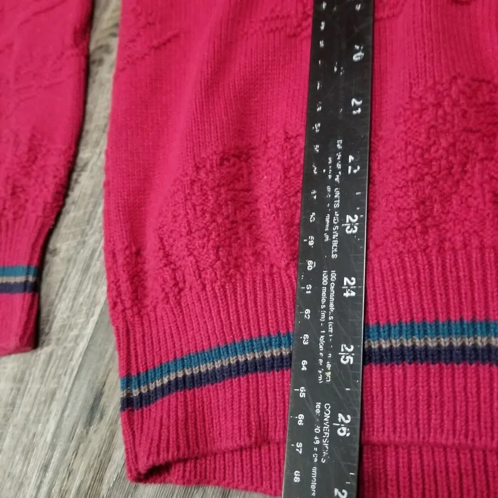 Vintage Heavyweight Resilio Sport Sweater Mens Large Red‎ Golf Golfing